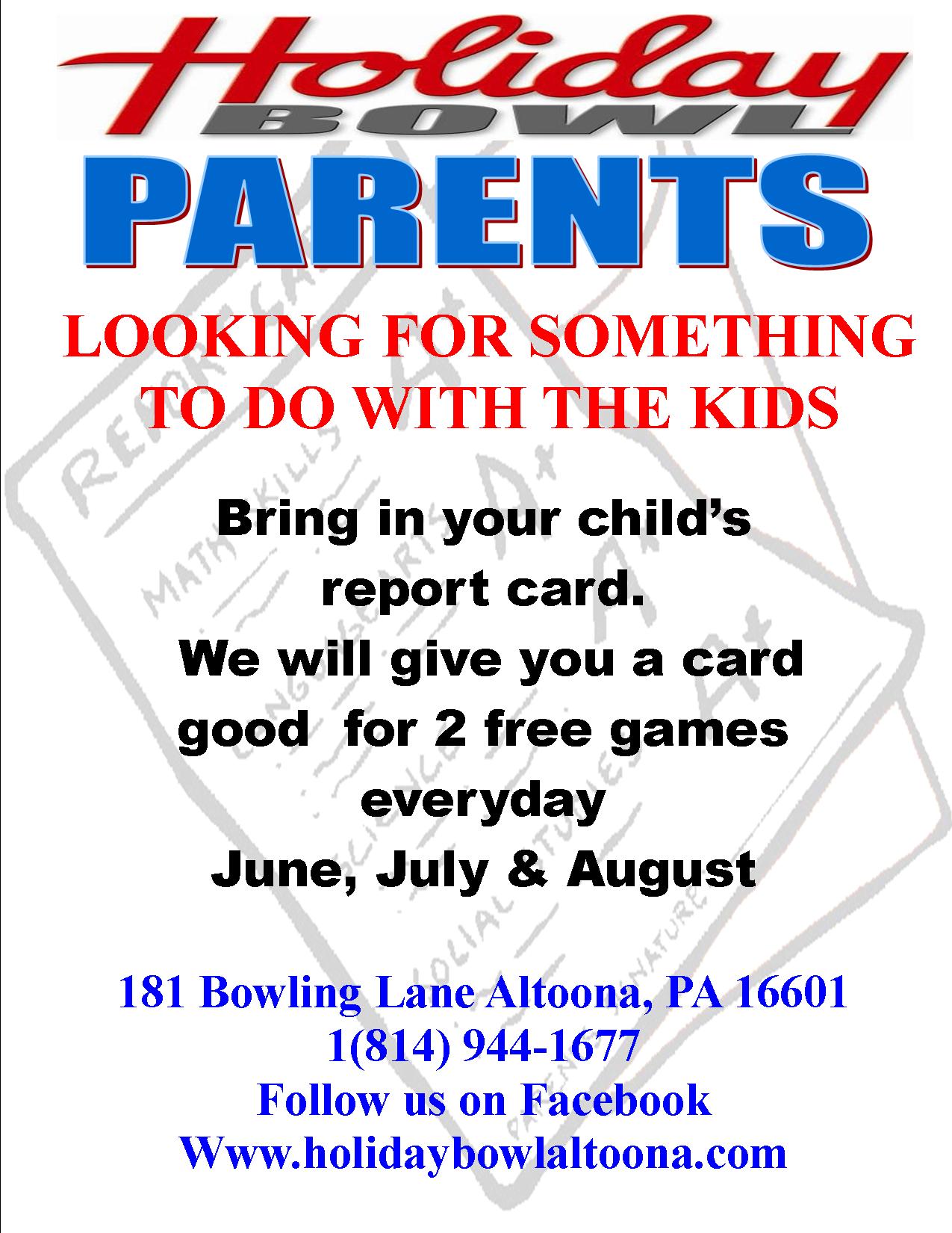 Holiday Bowl Altoona - Parents Looking For Something To Do With The Kids?